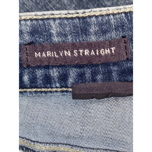 NWT NYDJ Jeans 12 Womens Stoney Blue Marilyn Straight High Rise Stretch Denim - Picture 8 of 12